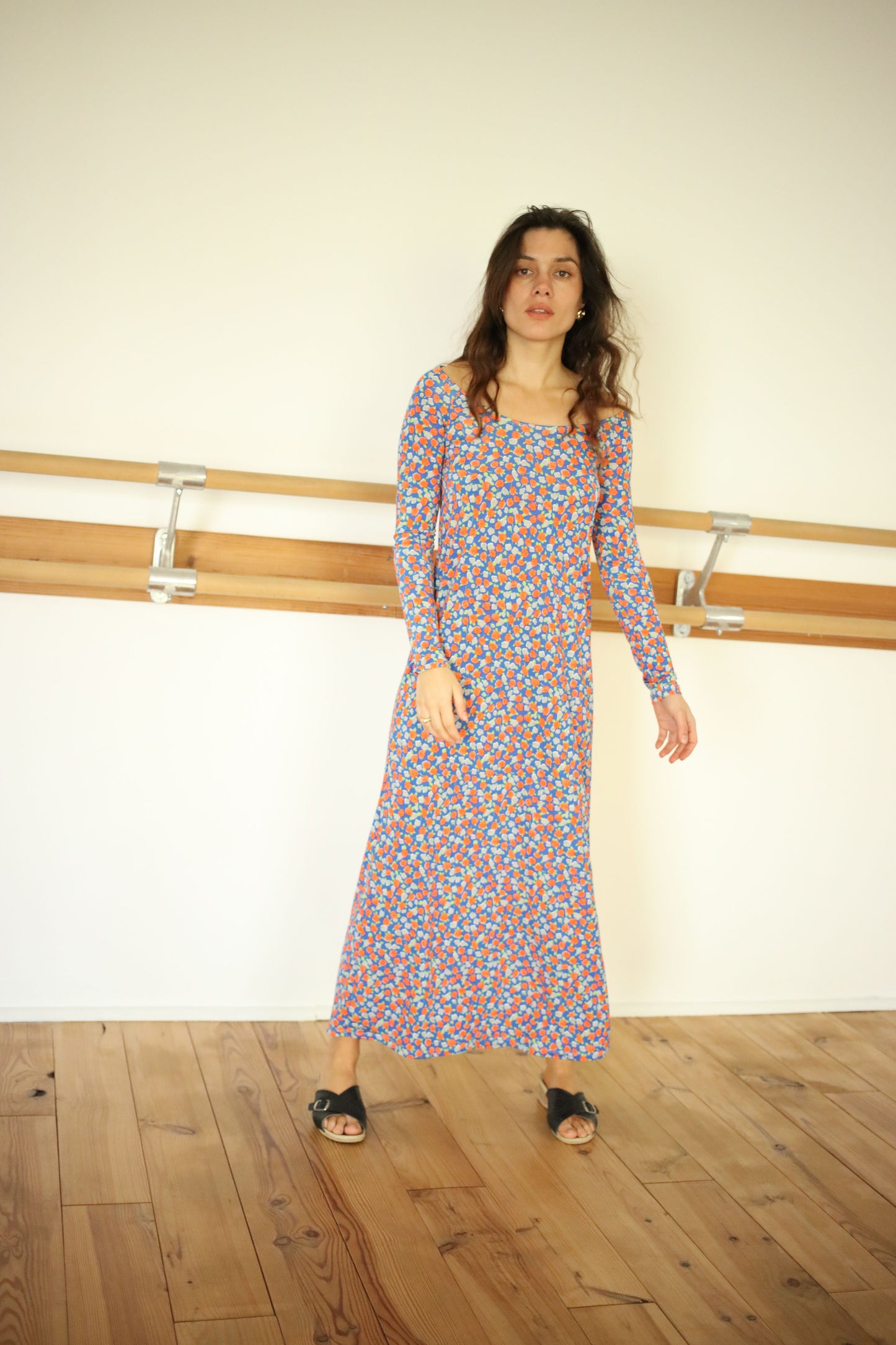 CADAQUES DRESS FLORAL BLUE