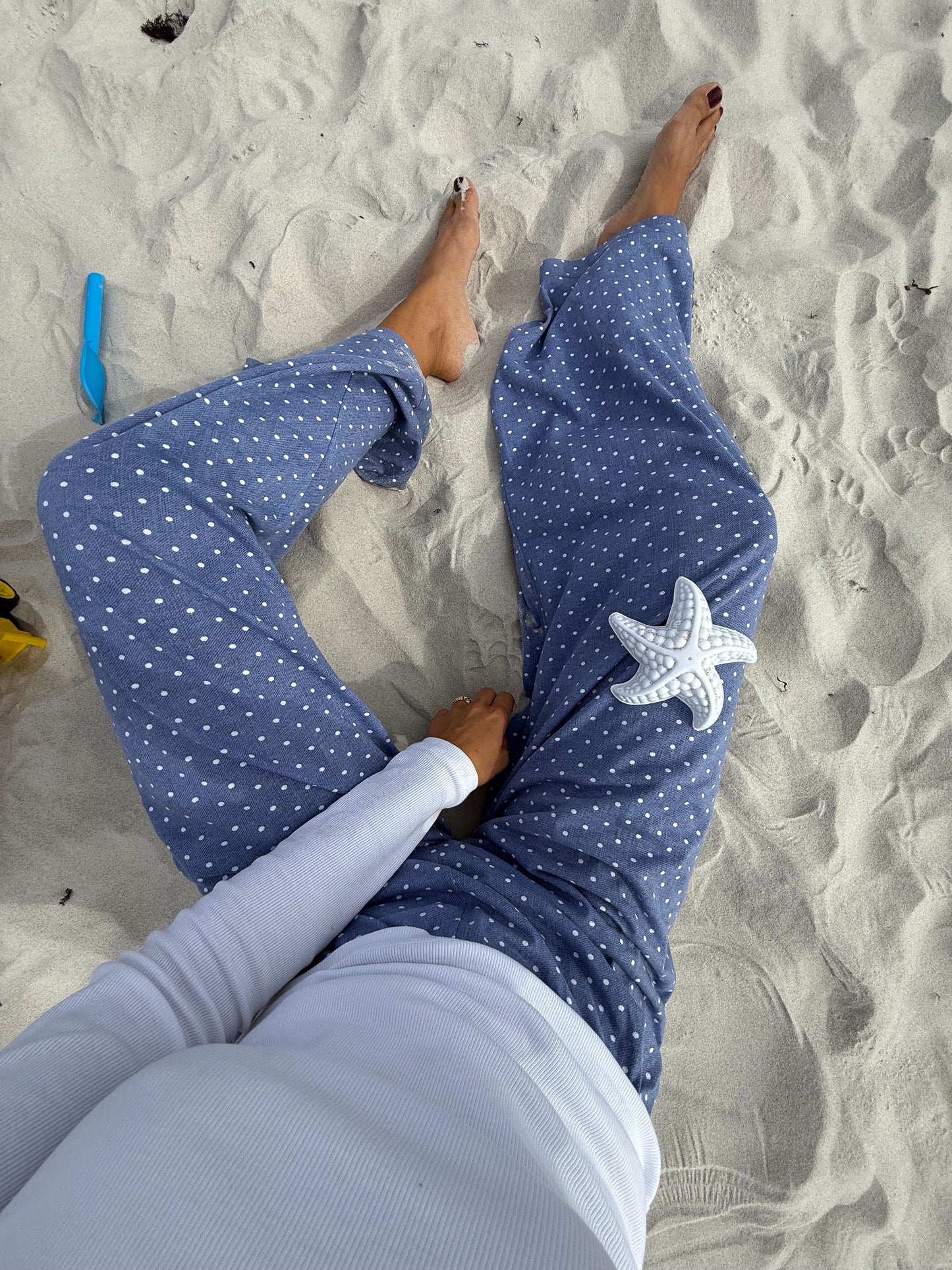 AGNES PANTS POLKA BLUE