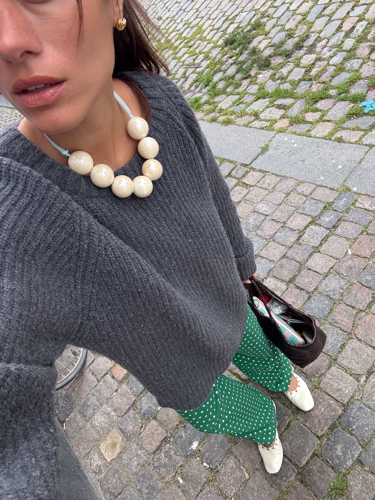 AGNES PANTS POLKA GREEN