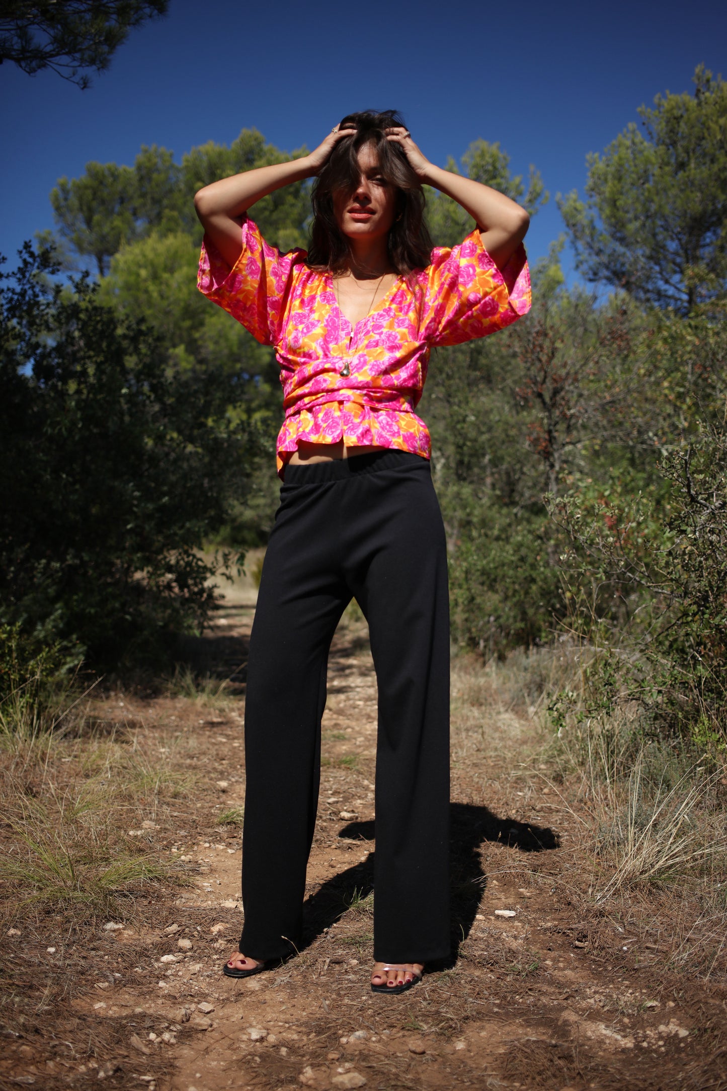 LINE BLOUSE SILK FLORAL