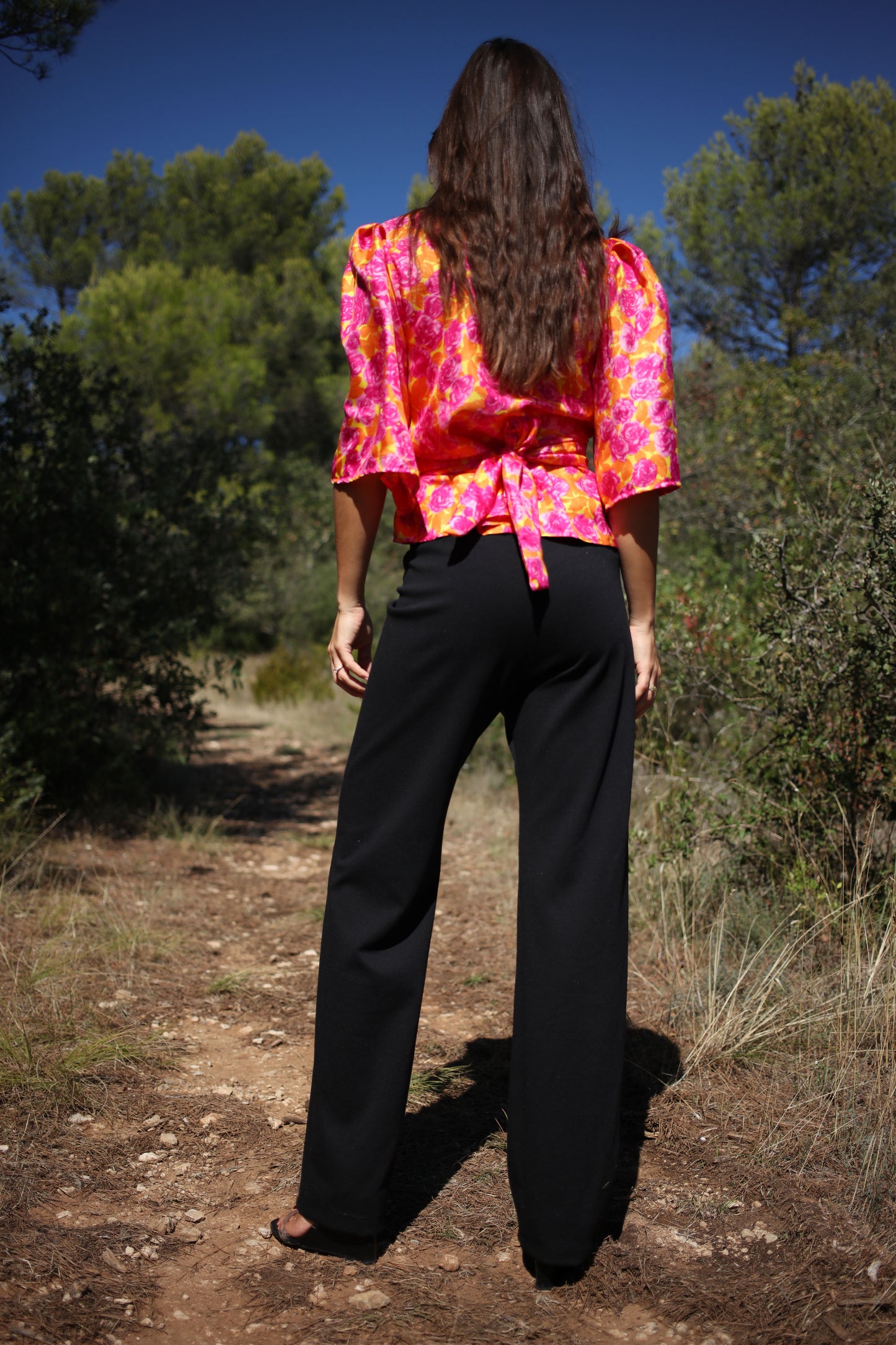 LINE BLOUSE SILK FLORAL
