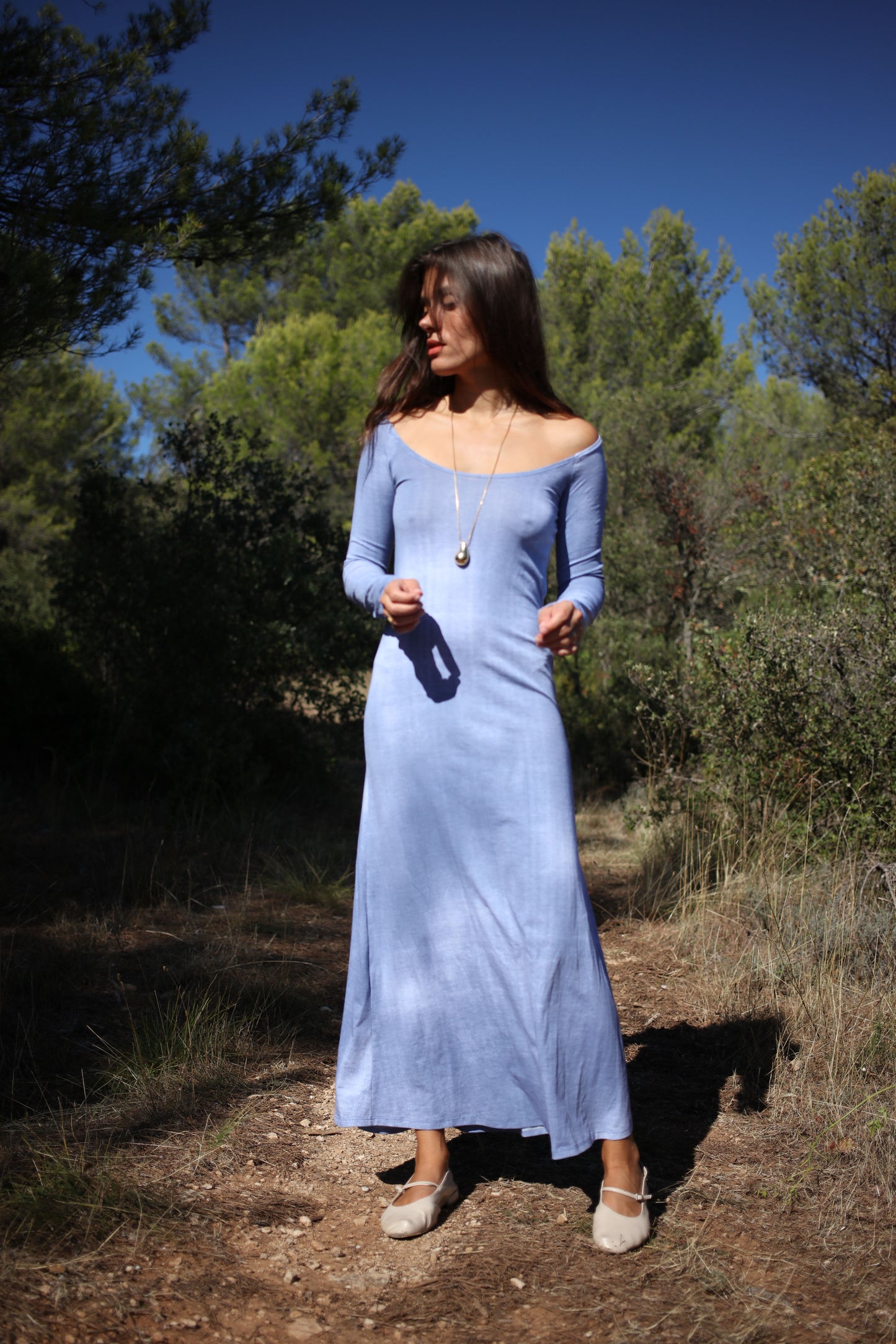 CADAQUES DRESS BLUE DENIM