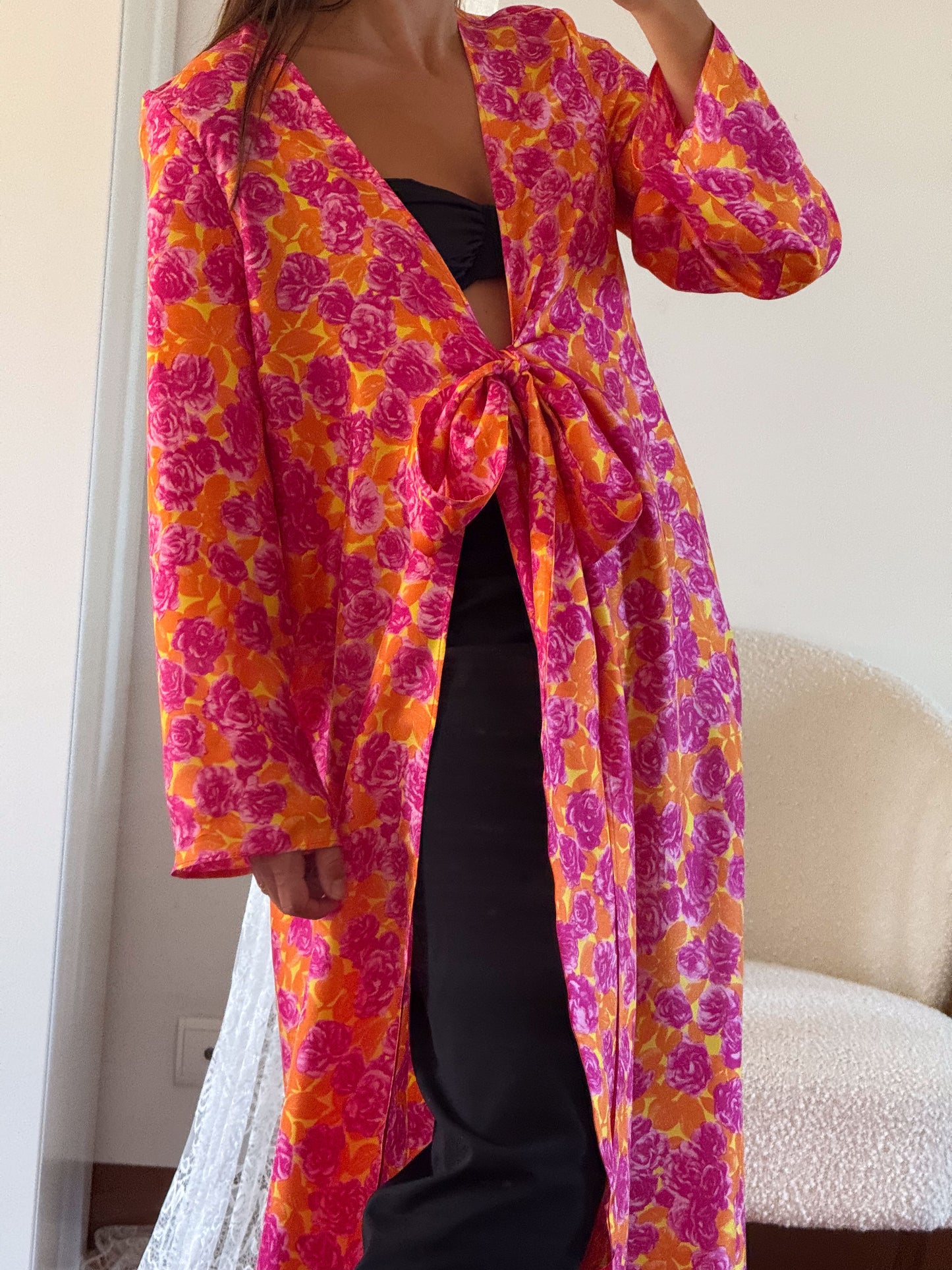 LIVIA CARGIGAN SILK FLORAL