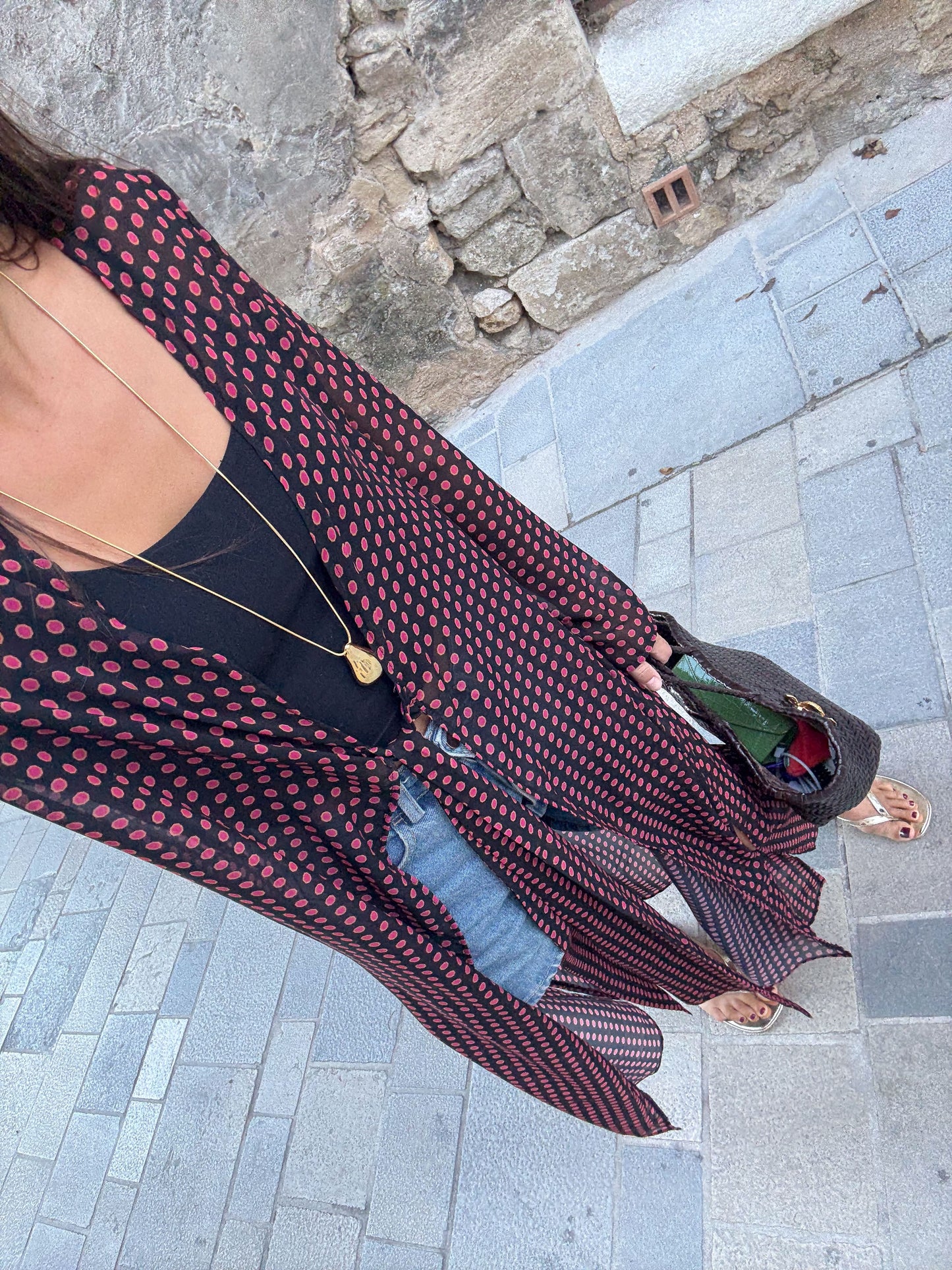 LIVIA CARDIGAN POLKA BLACK