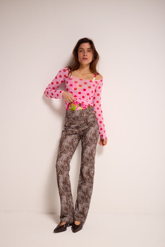 ROSY PANTS LEOPARD JERSEY