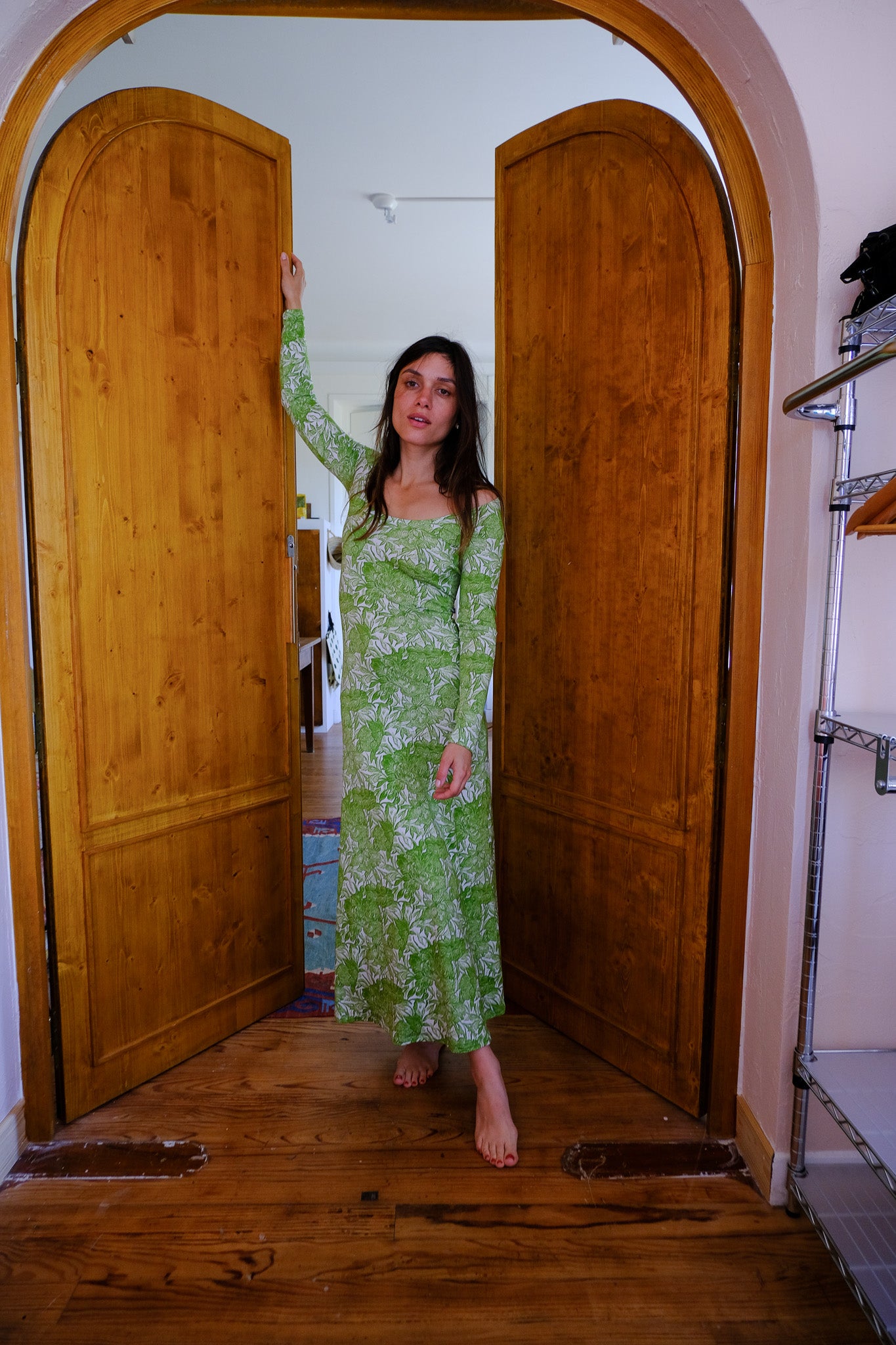 CADAQUES DRESS FLORAL GREEN