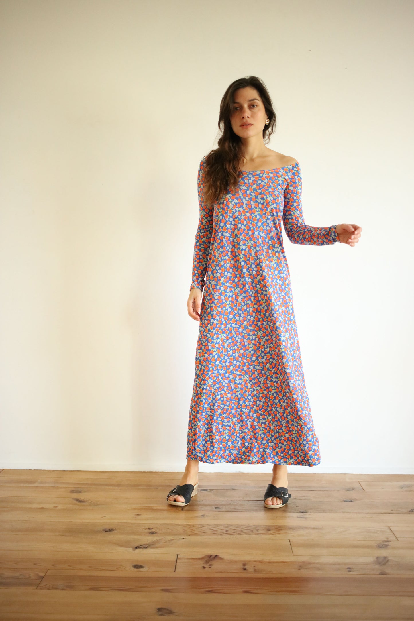 CADAQUES DRESS FLORAL BLUE