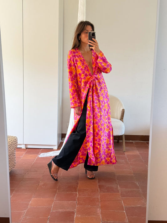 LIVIA CARGIGAN SILK FLORAL