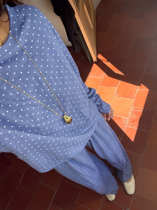MARCELLO TEE POLKA BLUE
